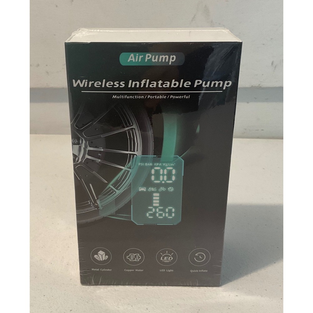 Wireless Inflatable Air Pump Portable Tire Inflator 150PSI LED Light Digital